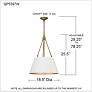 7_Quoizel Aberdale 18 1/2" Wide Aged Brass White Lustre Pendant Light more views