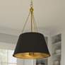 Quoizel Aberdale 18 1/2" Wide Gold and Matte Black Shade Pendant in scene