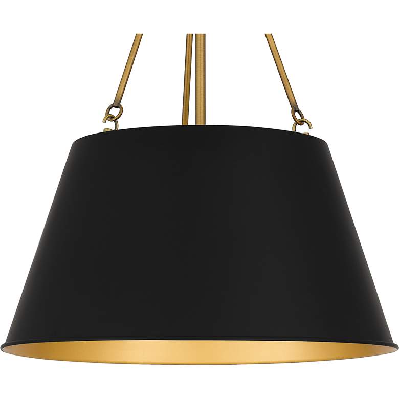 Image 4 Quoizel Aberdale 18 1/2" Wide Gold and Matte Black Shade Pendant more views