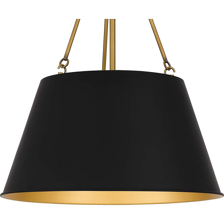 Image 7 Quoizel Aberdale 18 1/2 inch Wide Gold and Matte Black Shade Pendant more views