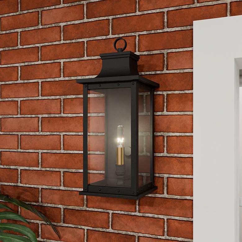 Image 2 Quoizel Abernathy 15 1/2"H Matte Black Outdoor Wall Light