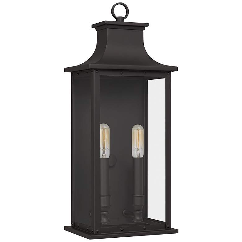 Image 3 Quoizel Abernathy 19 1/2 inch High Old Bronze Outdoor Lantern Wall Light