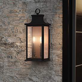 Image2 of Quoizel Abernathy 19 1/2" High Old Bronze Outdoor Lantern Wall Light