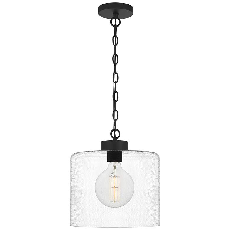 Image 2 Quoizel Abner 12" Wide Matte Black Mini Pendant