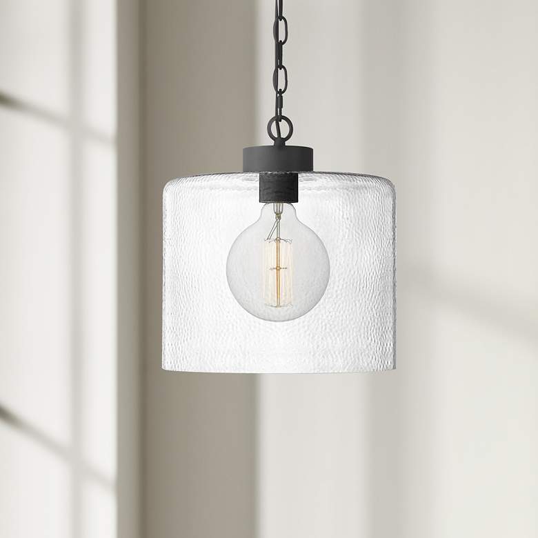 Image 1 Quoizel Abner 12" Wide Matte Black Mini Pendant