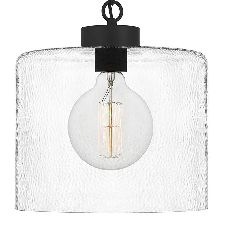Image 3 Quoizel Abner 12" Wide Matte Black Mini Pendant more views
