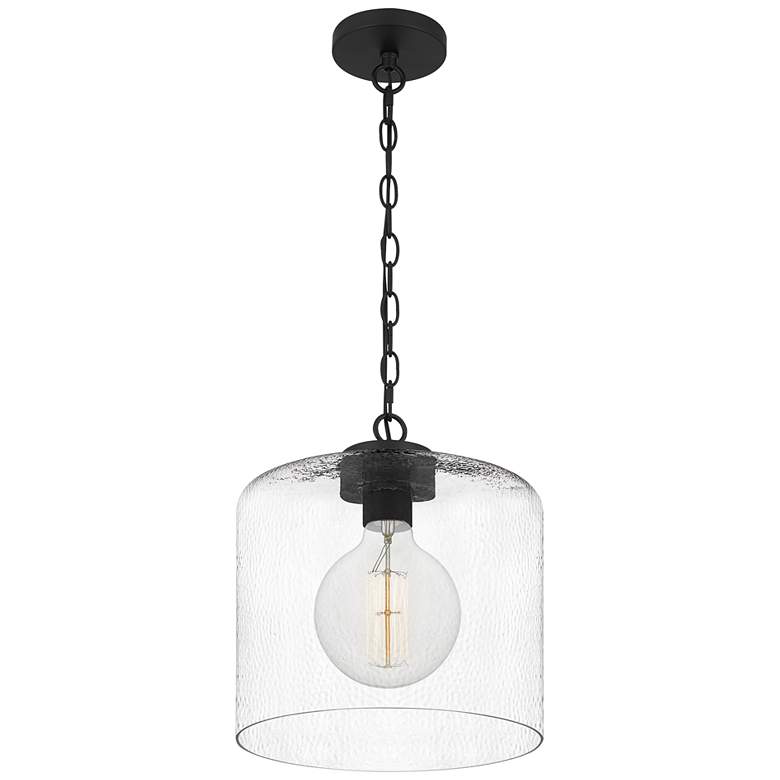 Image 5 Quoizel Abner 12" Wide Matte Black Mini Pendant more views
