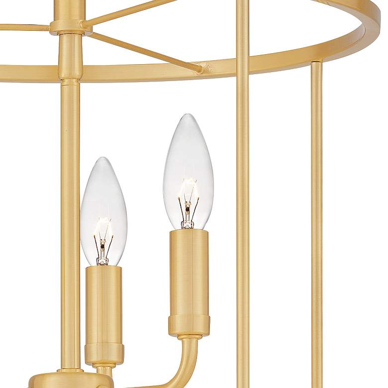 Quoizel Abner 14 inch Wide Aged Brass 3-Light Ceiling Light more views