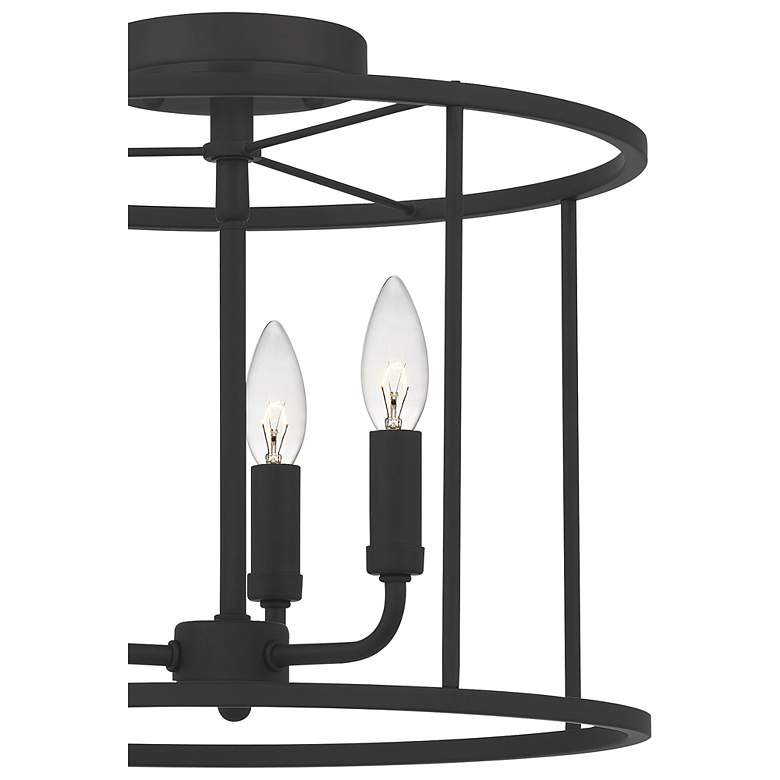 Image 6 Quoizel Abner 14" Wide Matte Black 3-Light Ceiling Light more views