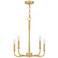 Quoizel Abner 18" Wide Aged Brass 5-Light Candelabra Chandelier