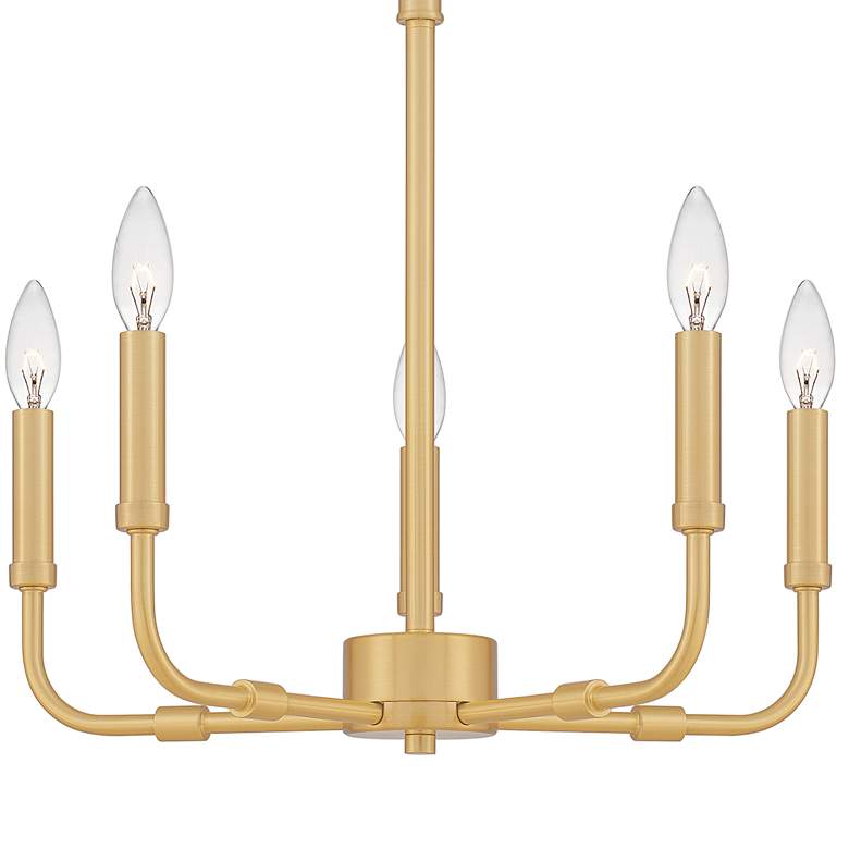 Image 3 Quoizel Abner 18" Wide Aged Brass 5-Light Candelabra Chandelier more views