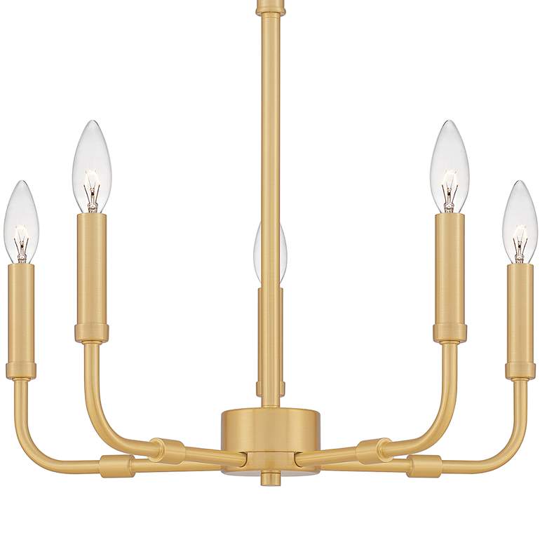 Image 3 Quoizel Abner 18 inch Wide Aged Brass 5-Light Chandelier more views