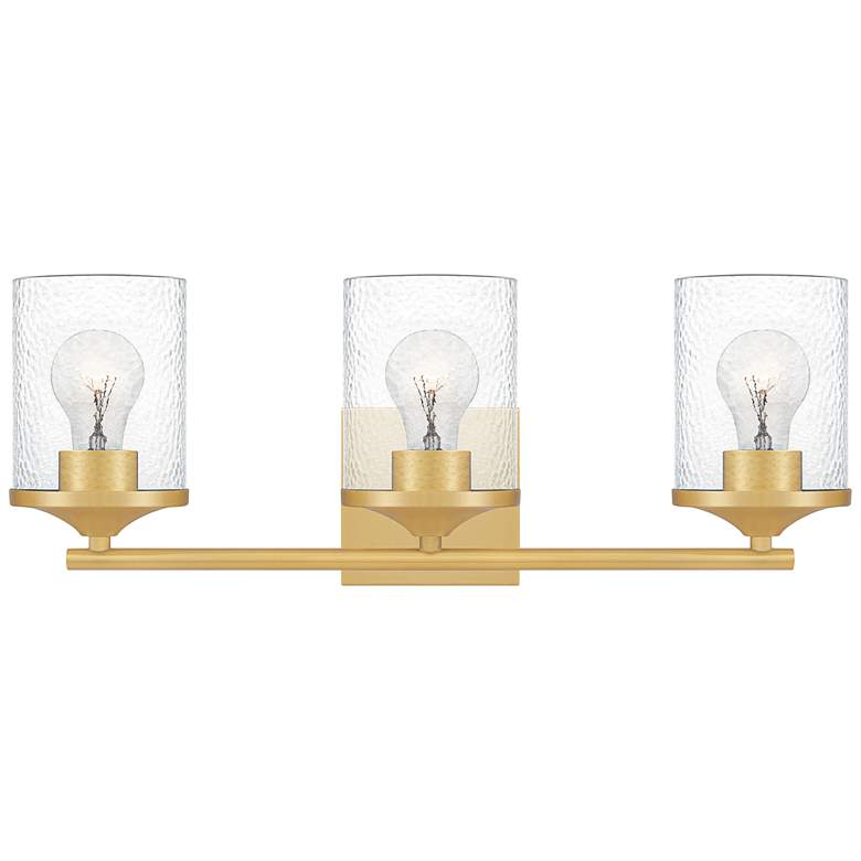 Image 1 Quoizel Abner 21" Wide Aged Brass 3-Light Bath Light