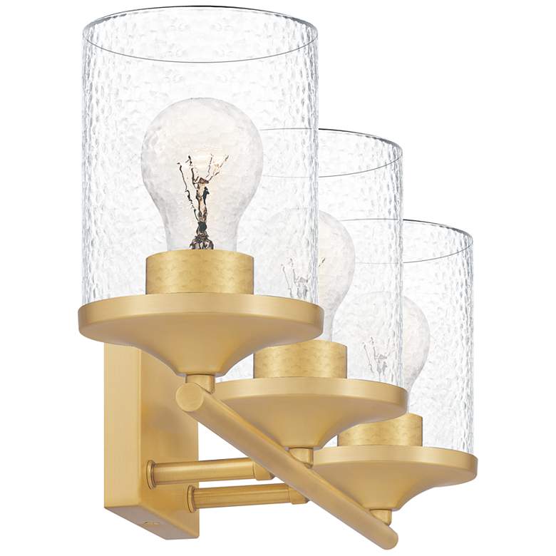 Image 3 Quoizel Abner 21" Wide Aged Brass 3-Light Bath Light more views