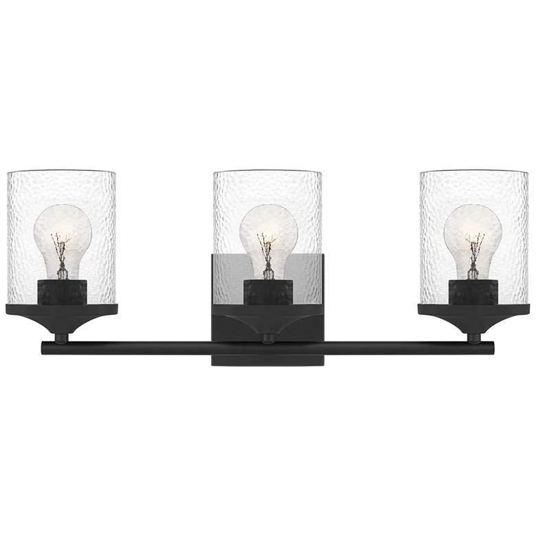 Image 1 Quoizel Abner 21" Wide Matte Black 3-Light Bath Light