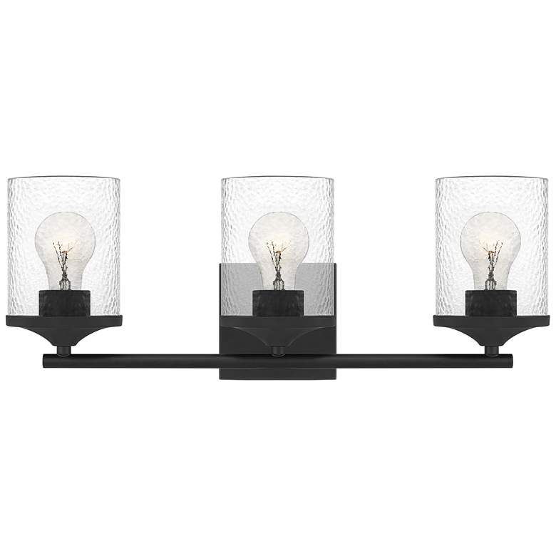 Image 1 Quoizel Abner 21 inch Wide Matte Black 3-Light Bath Light