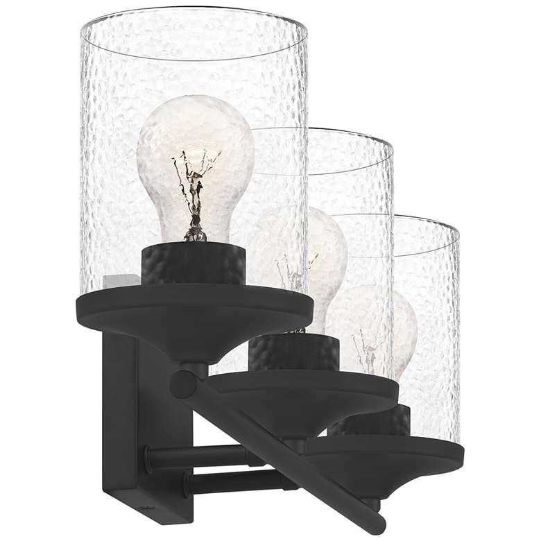 Image 3 Quoizel Abner 21 inch Wide Matte Black 3-Light Bath Light more views