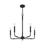 Quoizel Abner 24" Wide Matte Black Metal 5-Light Chandelier in scene