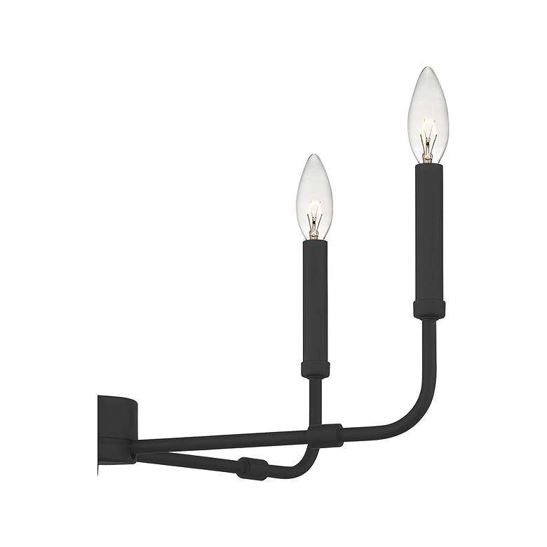 Image 6 Quoizel Abner 24" Wide Matte Black Metal 5-Light Chandelier more views