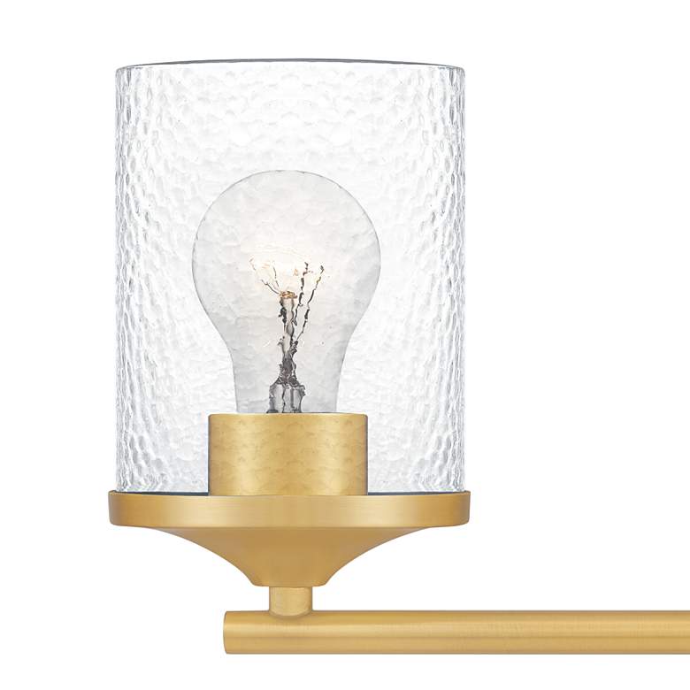 Image 2 Quoizel Abner 28" Wide Aged Brass 4-Light Bath Light more views