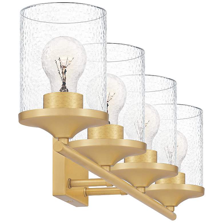 Image 3 Quoizel Abner 28" Wide Aged Brass 4-Light Bath Light more views