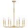 Quoizel Abner 28" Wide Aged Brass 8-Light Chandelier