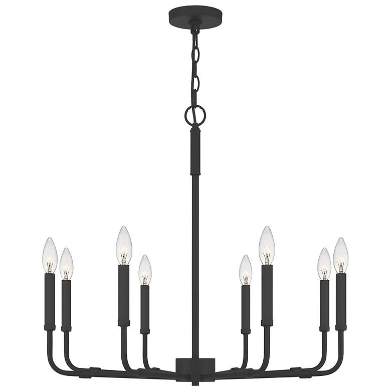 Image 3 Quoizel Abner 28" Wide Matte Black 8-Light Chandelier