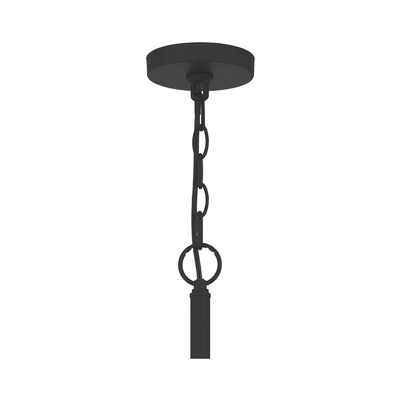 Image 4 Quoizel Abner 28 inch Wide Matte Black 8-Light Chandelier more views