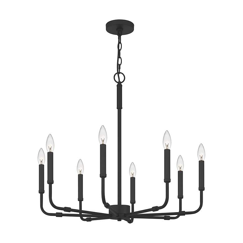 Image 6 Quoizel Abner 28" Wide Matte Black 8-Light Chandelier more views