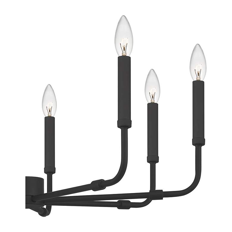 Image 7 Quoizel Abner 28" Wide Matte Black 8-Light Chandelier more views