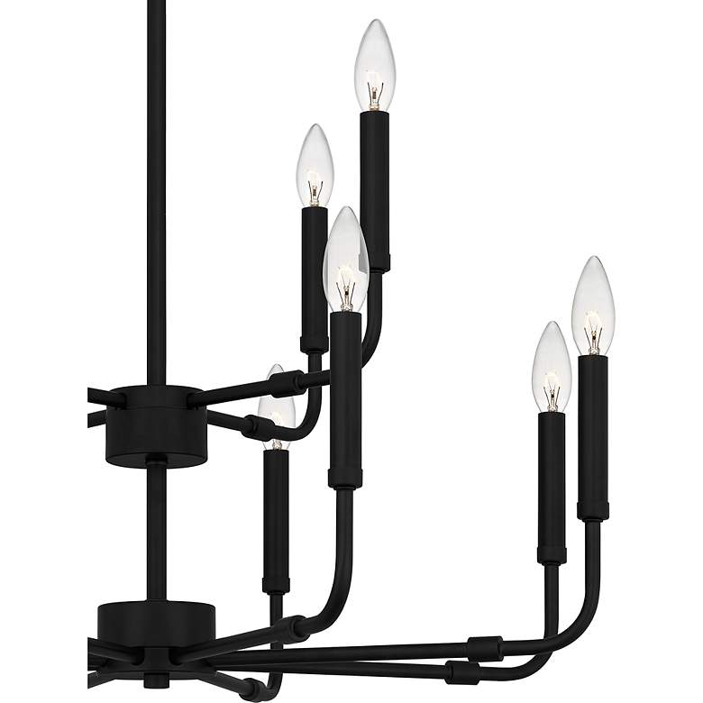 Image 7 Quoizel Abner 28"W Matte Black 12-Light 2-Tier Chandelier more views