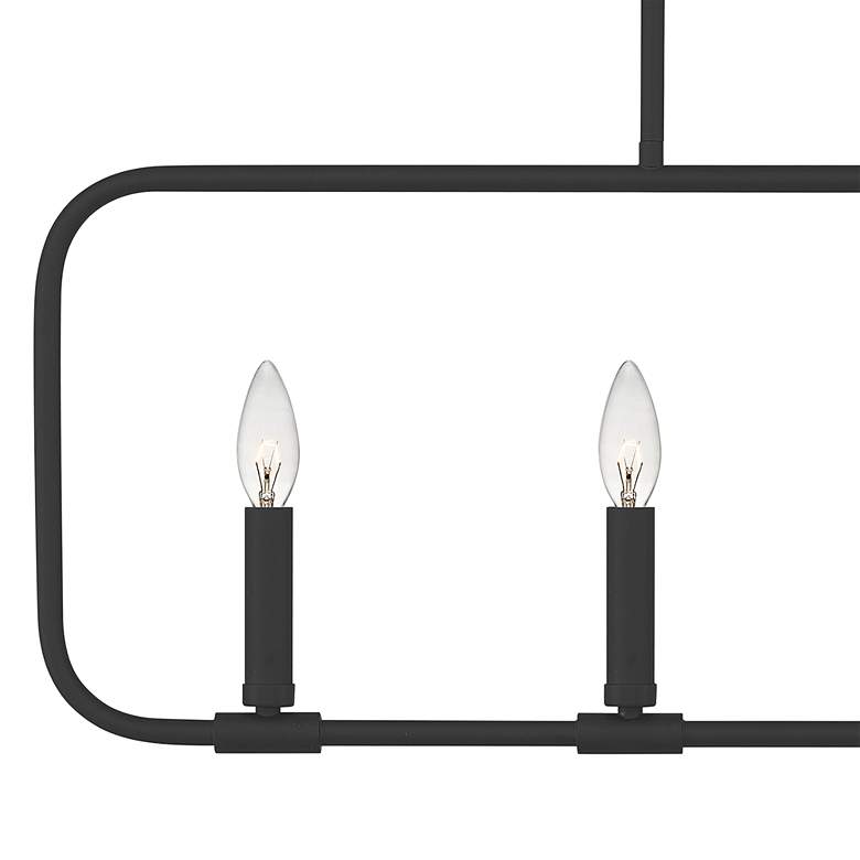 Image 3 Quoizel Abner 32" Wide Matte Black 4-Light Linear Chandelier more views