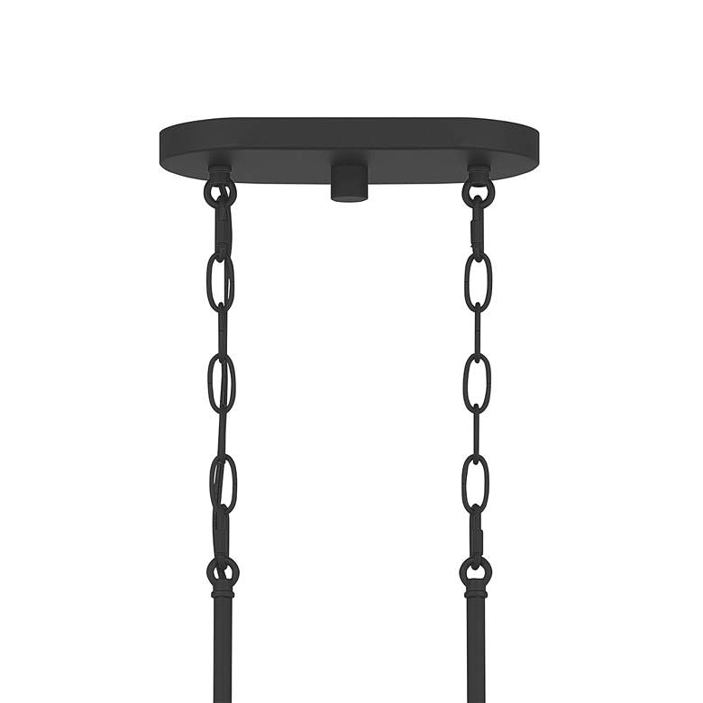 Image 4 Quoizel Abner 32" Wide Matte Black 4-Light Linear Chandelier more views