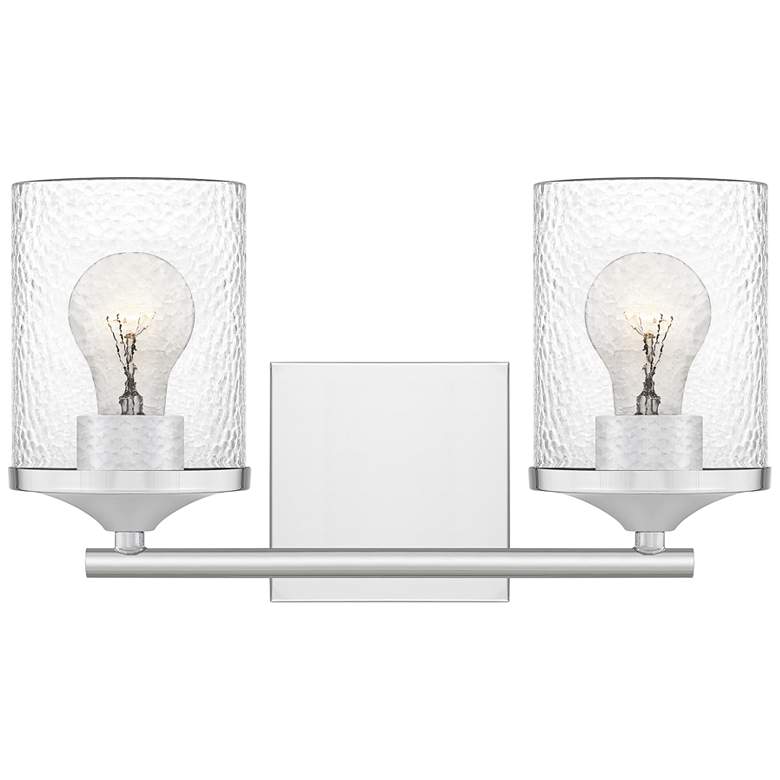 Image 1 Quoizel Abner 7 3/4"H Polished Chrome 2-Light Wall Sconce