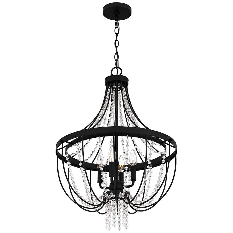 Image 5 Quoizel Adelaide 20 1/4" Wide Matte Black 4-Light Pendant more views