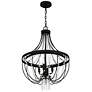 Quoizel Adelaide 20 1/4" Wide Matte Black 4-Light Pendant in scene