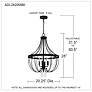 Quoizel Adelaide 20 1/4" Wide Matte Black 4-Light Pendant in scene