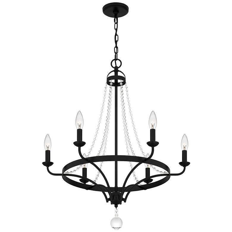 Image 5 Quoizel Adelaide 26" Wide Matte Black 6-Light Chandelier more views