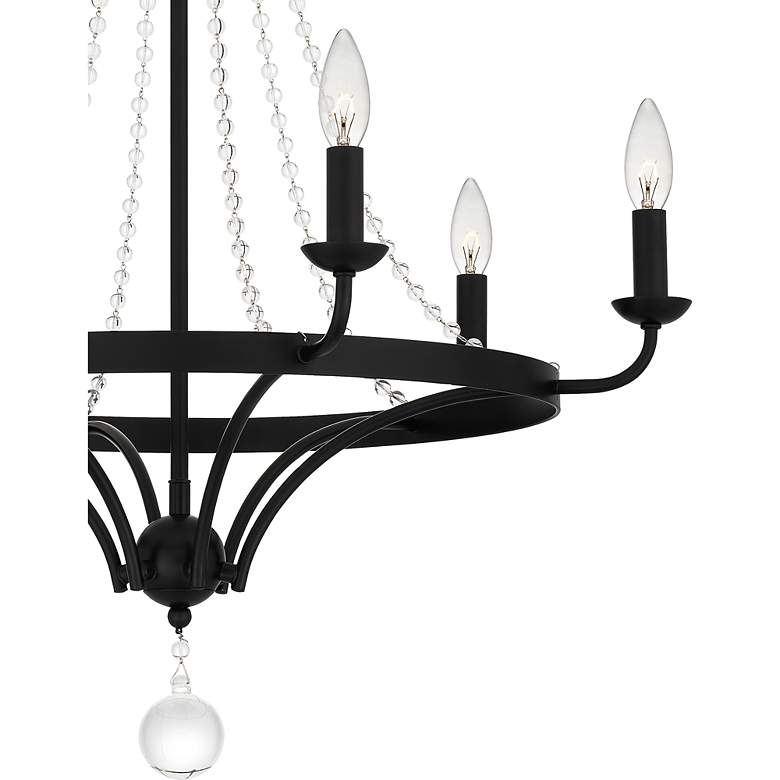 Image 6 Quoizel Adelaide 26" Wide Matte Black 6-Light Chandelier more views