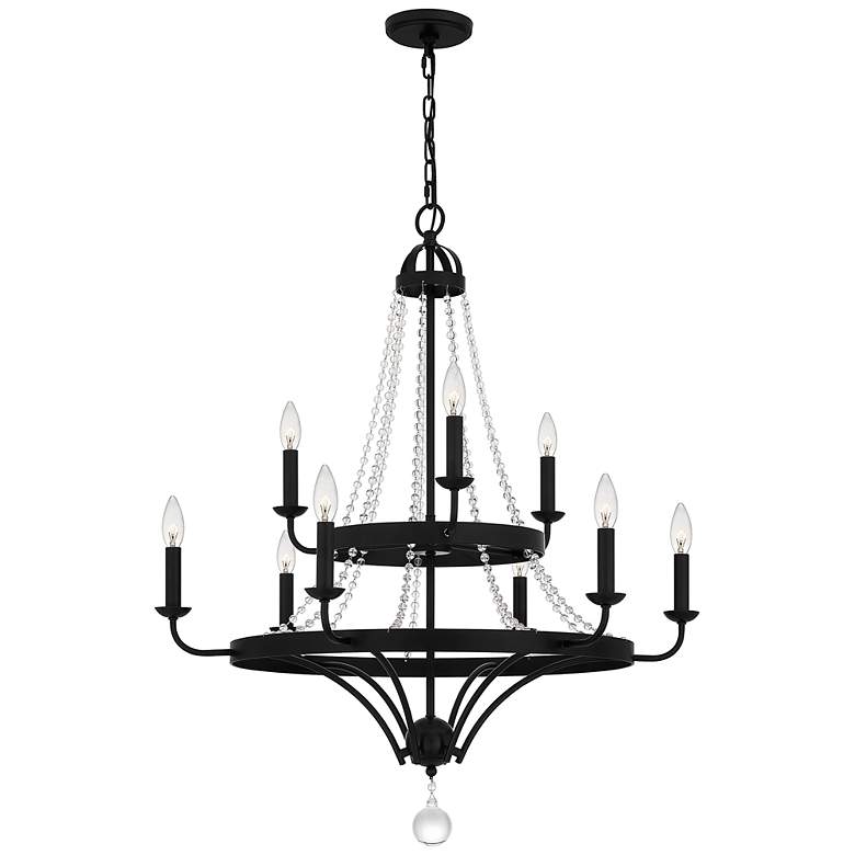 Image 3 Quoizel Adelaide 30" Wide Matte Black 9-Light Chandelier