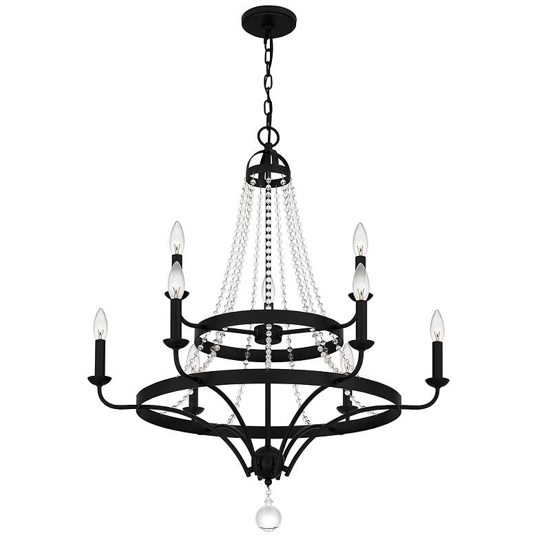 Image 6 Quoizel Adelaide 30" Wide Matte Black 9-Light Chandelier more views