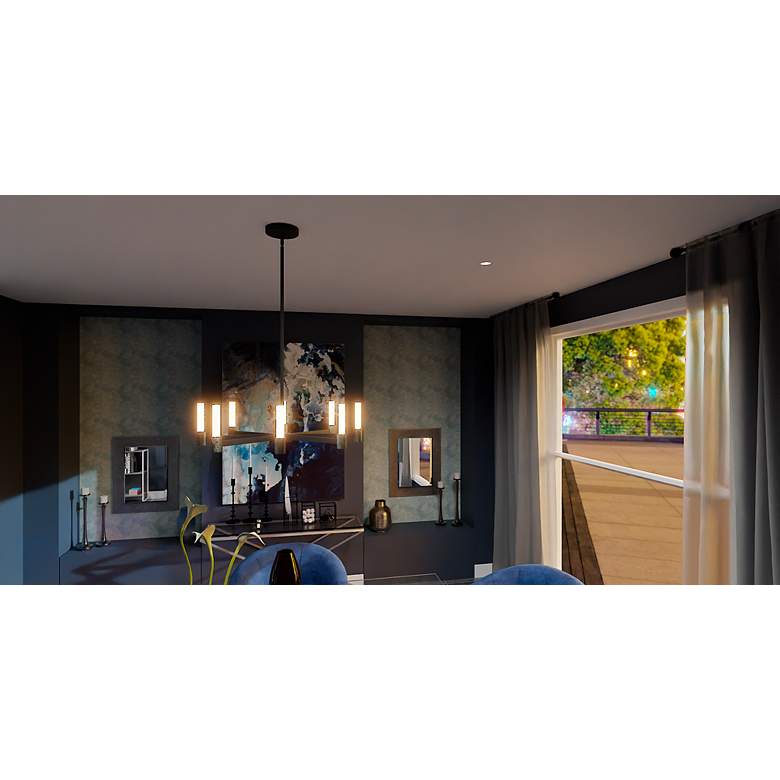 Image 6 Quoizel Adler 30" Wide Matte Black 8-Light LED Chandelier more views