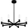 7_Quoizel Adler 30" Wide Matte Black 8-Light LED Chandelier more views
