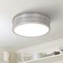 Thumbnail1 of Quoizel Ahoy 12 3/4" Wide Antique Nickel LED Ceiling Light