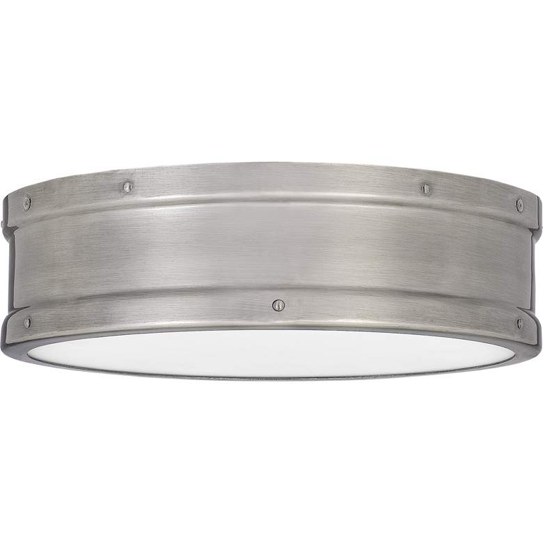 Image 3 Quoizel Ahoy 12 3/4 inch Wide Antique Nickel LED Ceiling Light more views