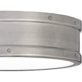 Image5 of Quoizel Ahoy 12 3/4" Wide Antique Nickel LED Ceiling Light more views