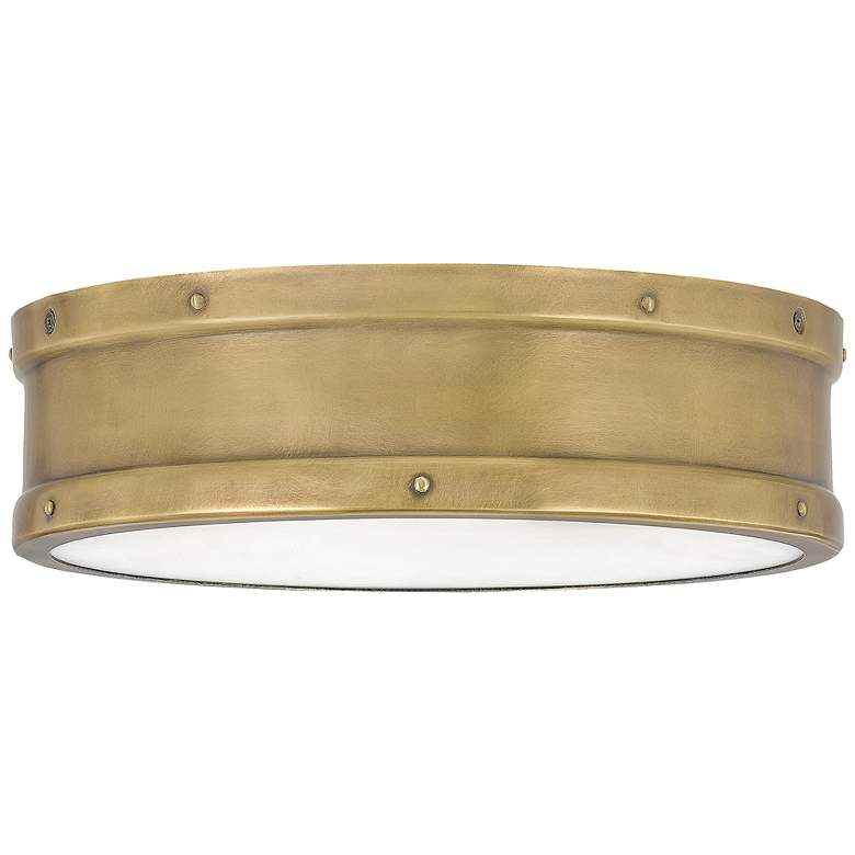 Image 2 Quoizel Ahoy 12 3/4" Wide Nautical Weathered Brass LED Ceiling Light