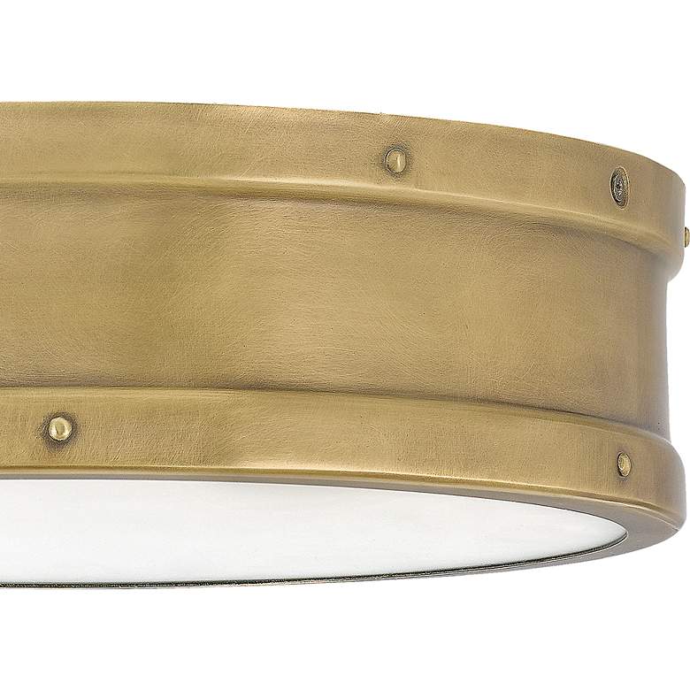 Image 5 Quoizel Ahoy 12 3/4" Wide Nautical Weathered Brass LED Ceiling Light more views