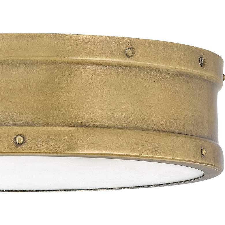 Image 6 Quoizel Ahoy 12 3/4 inch Wide Nautical Weathered Brass LED Ceiling Light more views