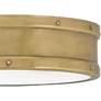Quoizel Ahoy 12 3/4" Wide Nautical Weathered Brass LED Ceiling Light